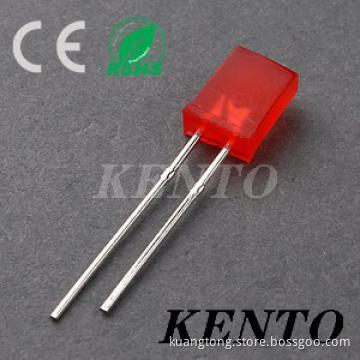 2*5*7mm Square Type short feet diffused red LED Ultra bright